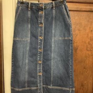 Boden Denim Pencil Skirt